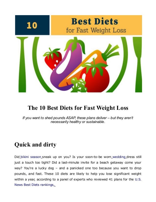 best diet for weight loss fast