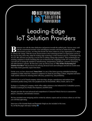 The 10 best performing iot solution providers