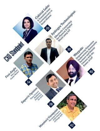 C
ubicalLabs:
A
Transition
from
C
ontem
porary
to
Sm
artHom
es
Fine-Angle
H
ow
a
D
ata
C
enterW
orks?
Expert’s
O
pinion
Three
C
ontent
M
arketing
Predictions
For2018
M
aestro’sV
iew
point
The
Lingua
Franca
ofthe
Internet
ofThings
(IoT)
Syslogyx
Technologies:
Effectively
C
onnecting
the
Physical&
D
igital
W
orld
using
IoT
W
aypals:
Em
pow
ering
Telem
atics
Underw
riters,Autom
otive
Partnersand
Vehicle
O
w
nersw
ith
the
Pow
erofIoT
20
30
40
34
28
42
 