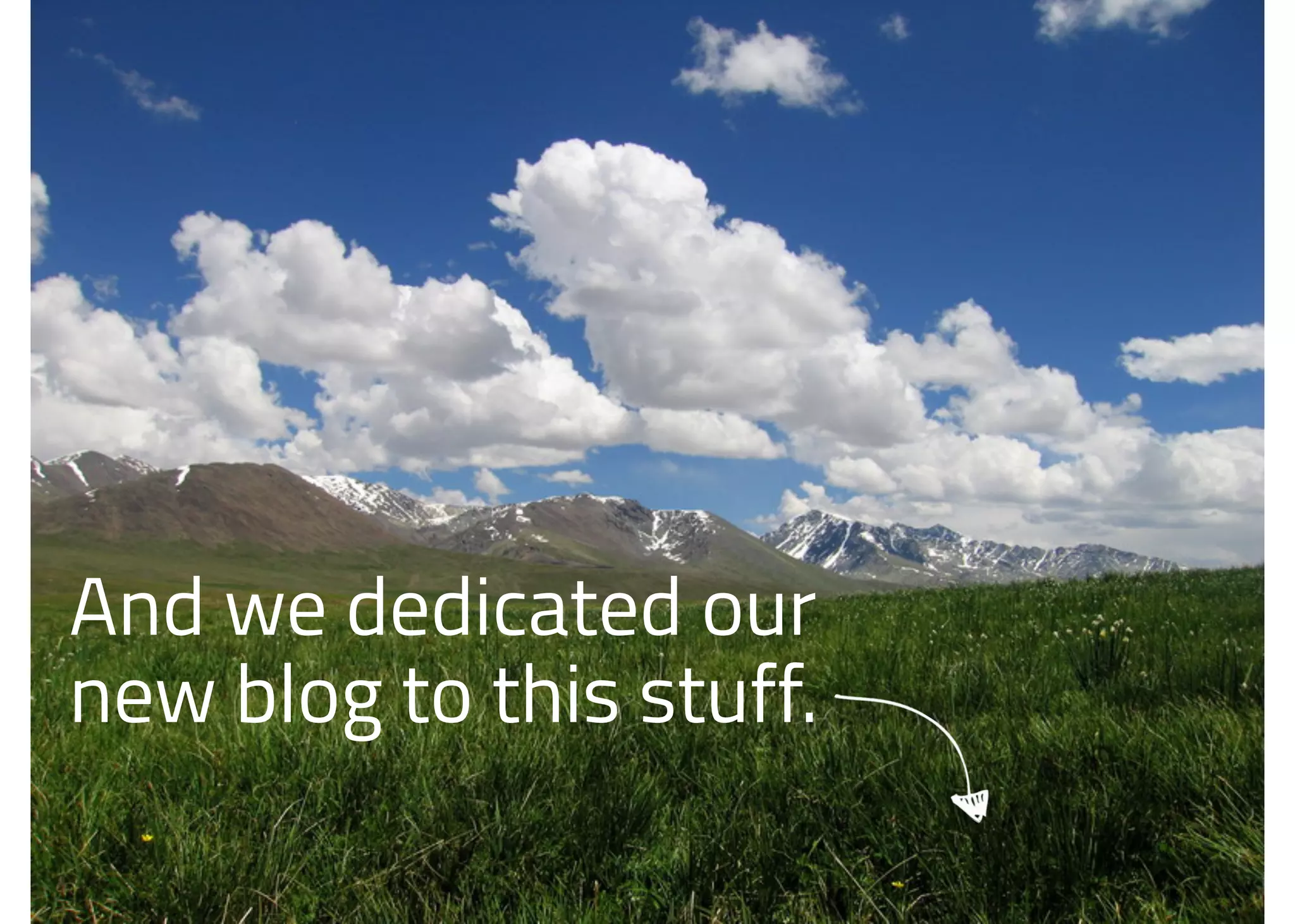 And we dedicated our
new blog to this stuff.
 