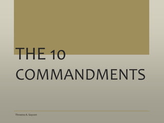 The 10 commandments | PPTX