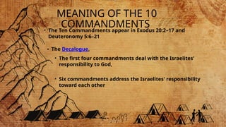 The ten Commandments of moses presenta | PPTX