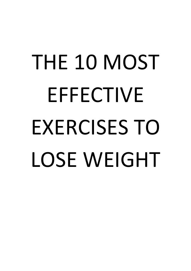 The 10 most effective exercises to lose weight
