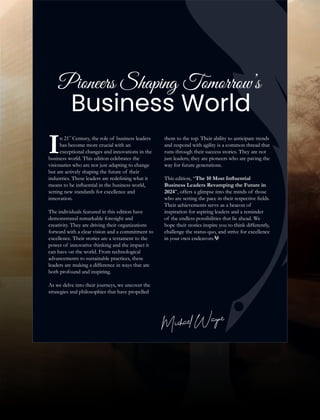 The 10 Most Influential Business Leaders Revamping 2024 | PDF