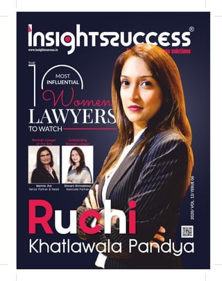 R
Women
LAWYERS
ch
u
TO WATCH
MOST
INFLUENTIAL
THE
2020/
VOL.
12/
ISSUE
06
 