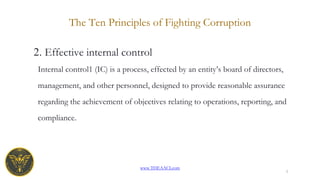 The Ten Principles of Fighting Corruption: Institutionalizing Integrity ...