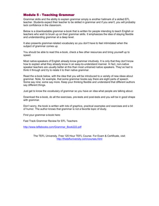 The Free 120 Hour TEFL Course | PDF