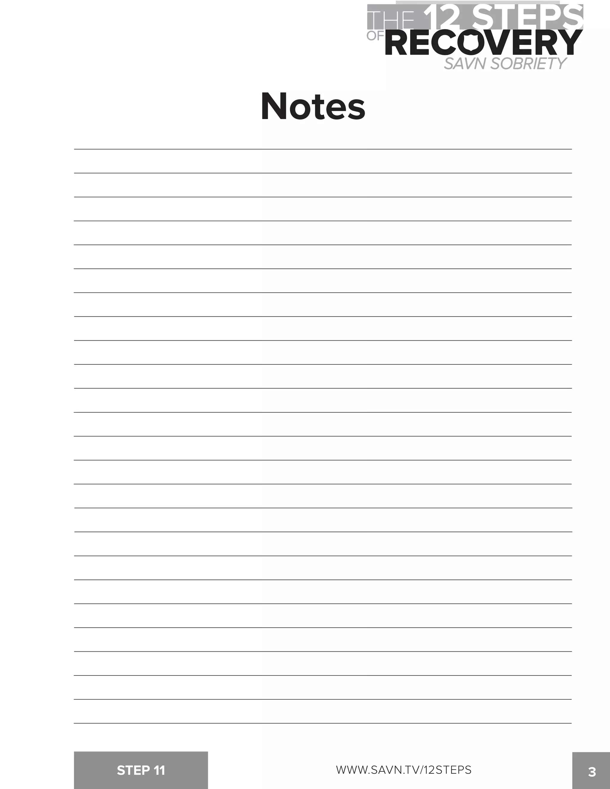 Notes 
STEP 11 WWW.SAVN.TV/12STEPS 3 
 
