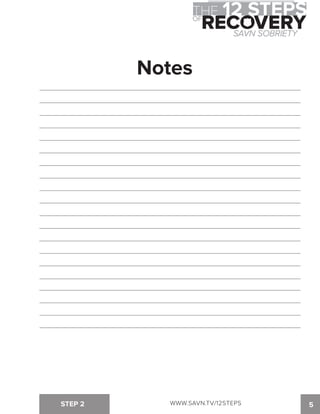 Recovery Room Notes.pdf The 12 Steps of Recovery - savn sobriety workbook | PDF
