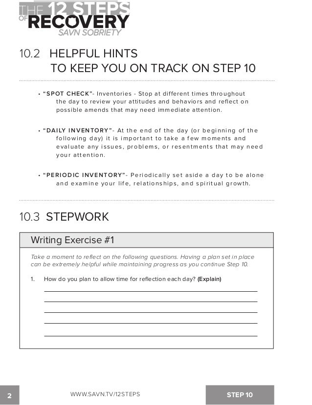 Printables Step 10 Aa Worksheet 12 steps of aa worksheets davezan printables safarmediapps worksheets