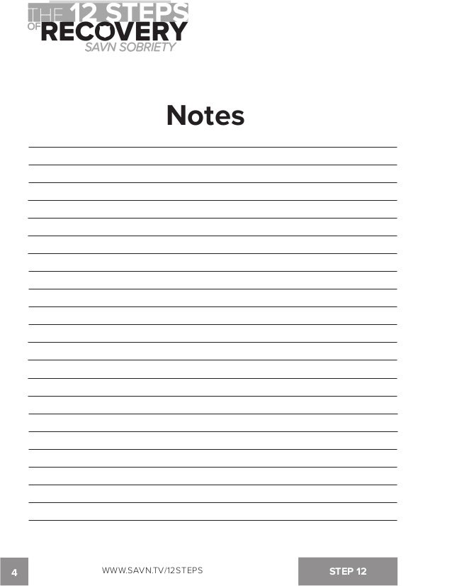 Worksheet Aa 12 Steps Worksheets the 12 steps of recovery savn sobriety workbook tv12steps step 12
