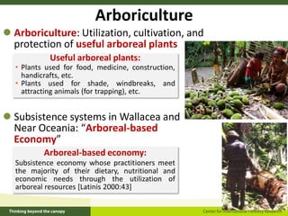 Arboriculture
 Arboriculture: Utilization, cultivation, and
  protection of useful arboreal plants
            Useful arb...