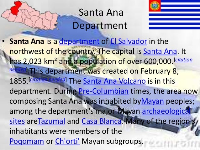 The 14 departments of el salvador
