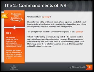 The 15 commandments of ivr