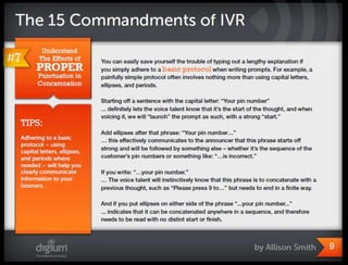 The 15 commandments of ivr