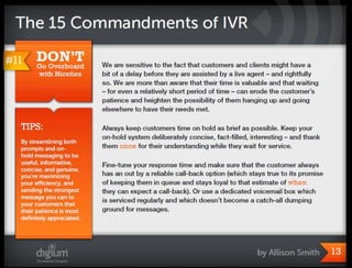 The 15 commandments of ivr