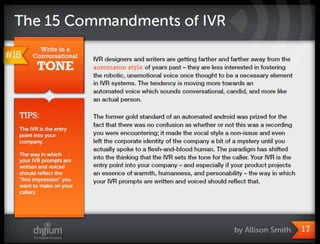 The 15 commandments of ivr