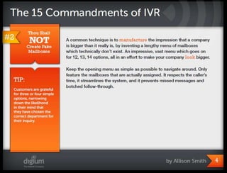 The 15 commandments of ivr