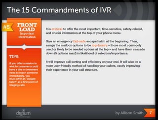 The 15 commandments of ivr
