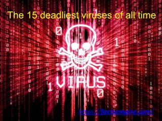 The 15 deadliest viruses of all time
https://factsempire.com/
 