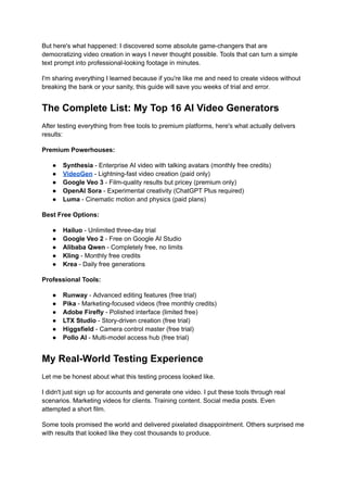 The 16 Best AI Video Generators You Must Have in 2025 (Free and Paid).pdf