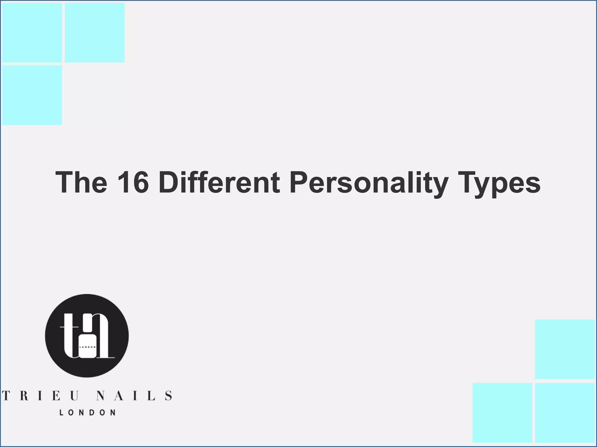 The 16 different personality types | PDF