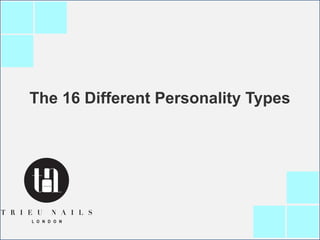 The 16 Different Personality
Types
 