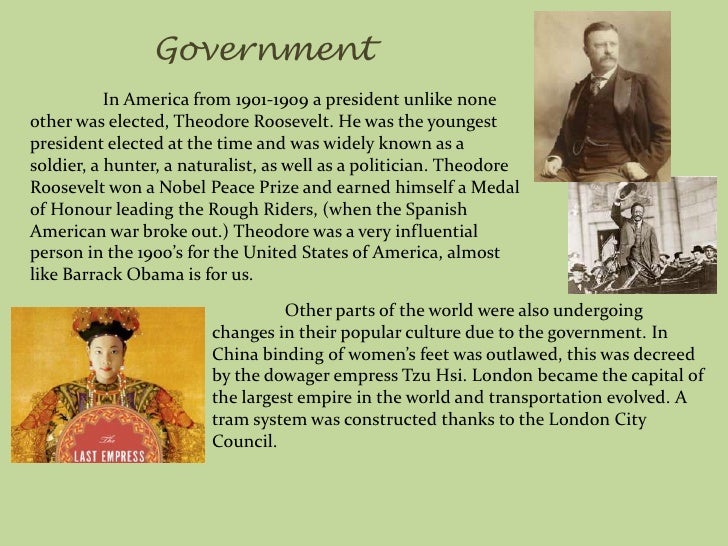 The 1900'S Pop Culture