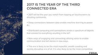 ▸
▸
▸
▸
▸
2017 IS THE YEAR OF THE THIRD
CONNECTED ERA
 