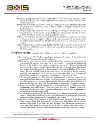 Trust Instrument The 2006 Florida Land Trust Act | PDF