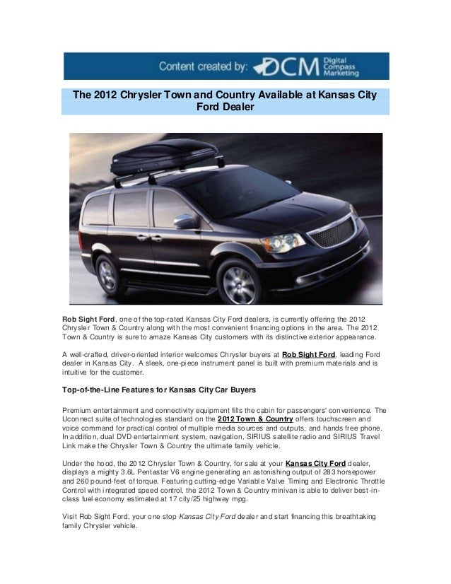 The 2012 Chrysler Town And Country Available At Kansas City