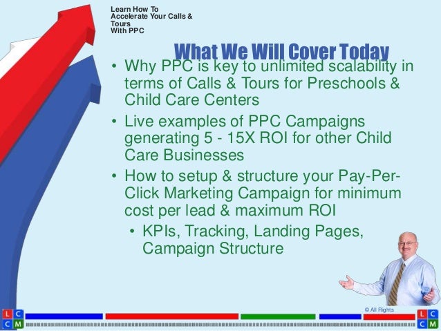 pay per click advertising for child care centers preschools child care advertising examples