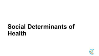 Social Determinants of
Health
 