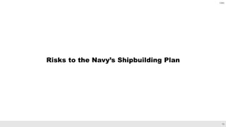 13
CBO
Risks to the Navy’s Shipbuilding Plan
 
