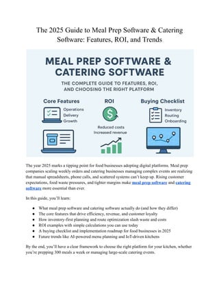 10 best catering software reviewed in 2026 Images High... The 2025 Guide to Meal Prep Software & Catering Software_ Features, ROI ...