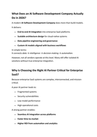 AI Software Development Company: How to Choose in 2026 | PDF