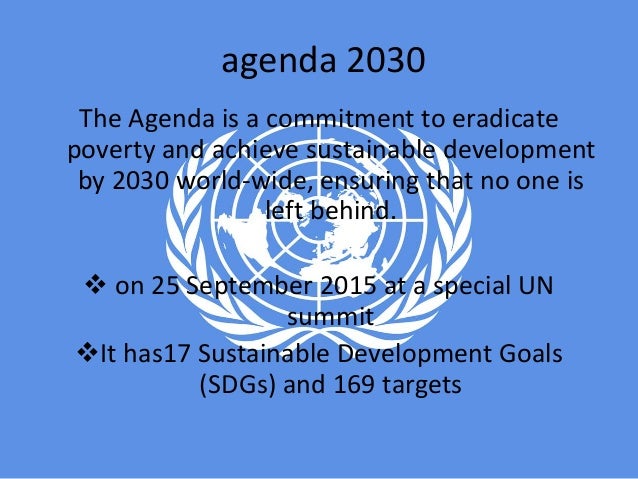 The 2030 Agenda