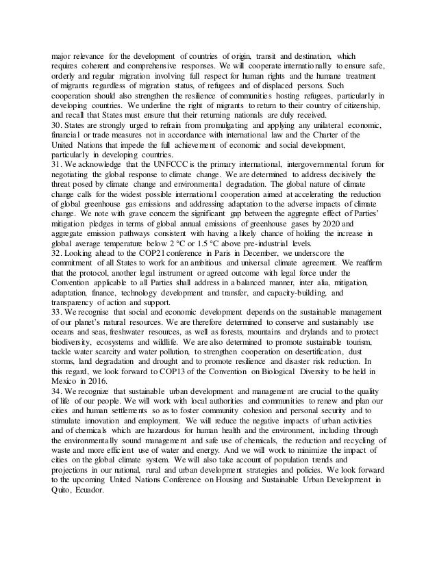 The 2030 Agenda For Sustainable Development