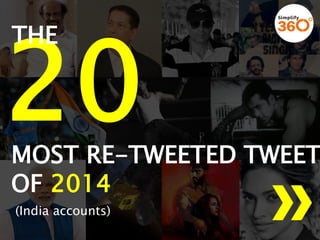 MOST RE-TWEETED TWEETS OF 2014 
THE 
(India accounts)  