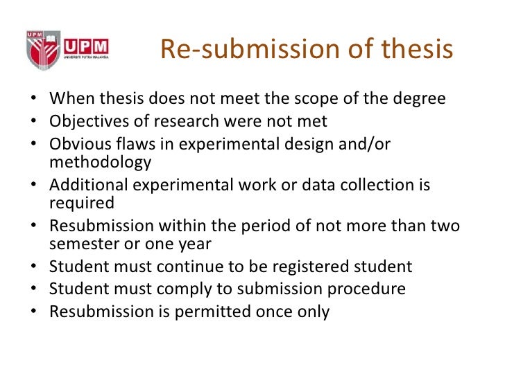 Phd thesis resubmission