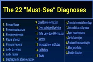 The 22 must see diagnoses in radiology
