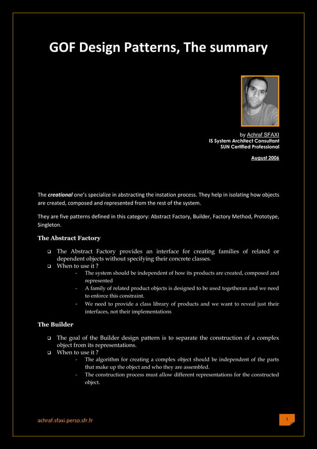 The 23 gof design patterns in java ,the summary | PDF | Programming ...