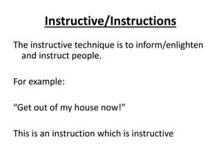 Instructive Image Example The 26 language techniques booklet | PPTX