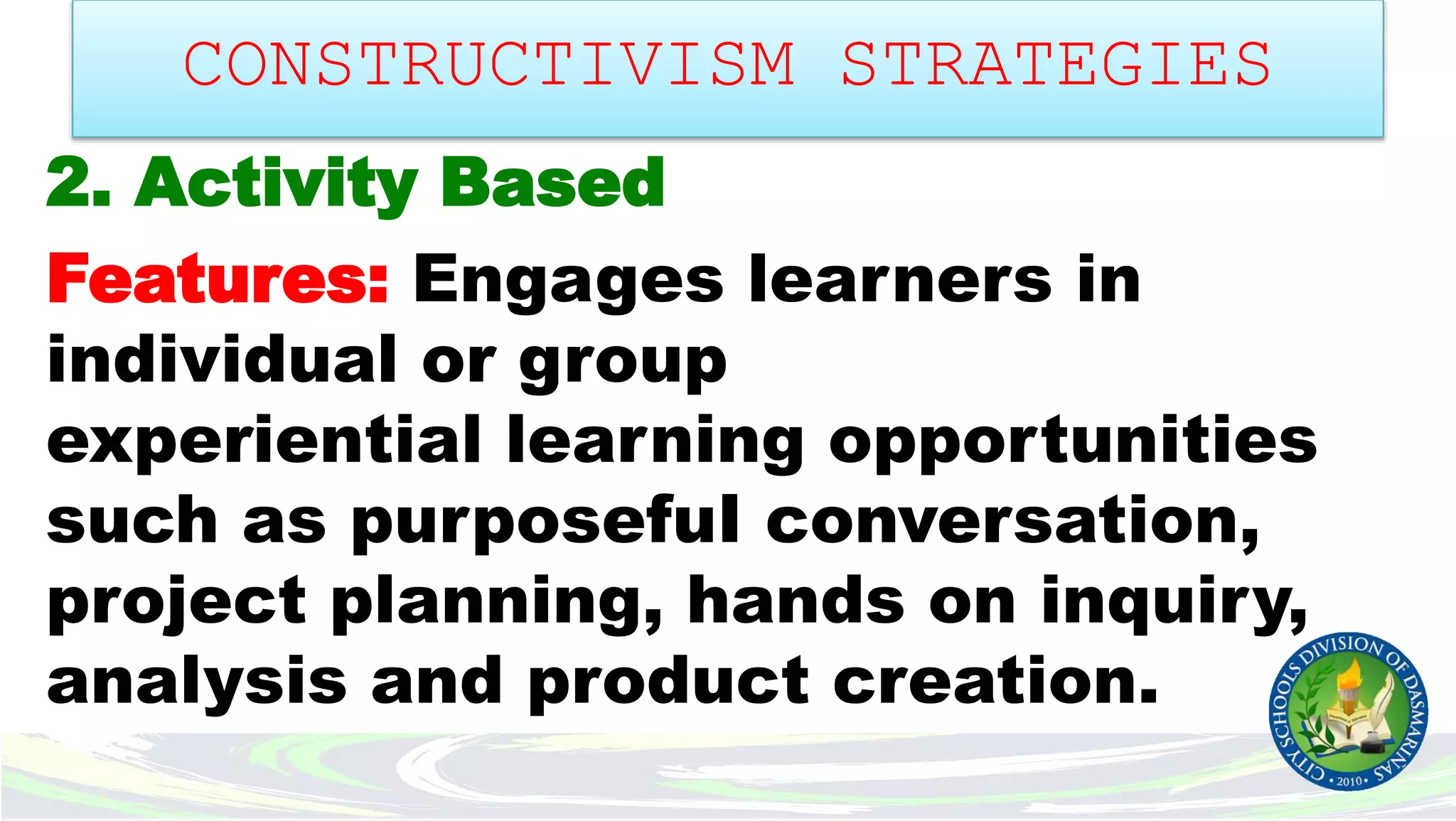 The 2 c 2i-1r pedagogical approaches | PPTX