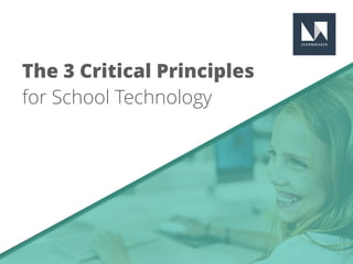 The 3 Critical Principles
for School Technology
 