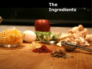 The
Ingredients
 