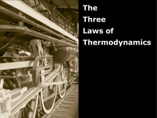 The
Three
Laws of
Thermodynamics
 