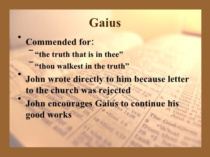 The 3rd Epistle Of John