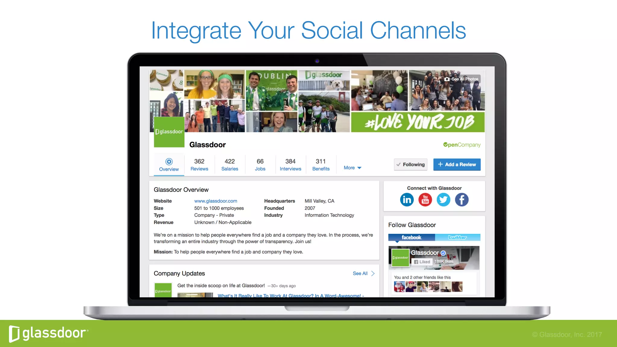 © Glassdoor, Inc. 2017
Integrate Your Social Channels
 