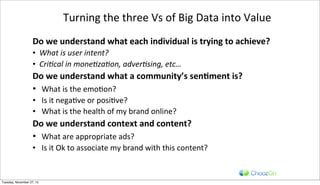 THE 3V's OF BIG DATA: VARIETY, VELOCITY, AND VOLUME from Structure:Data ...